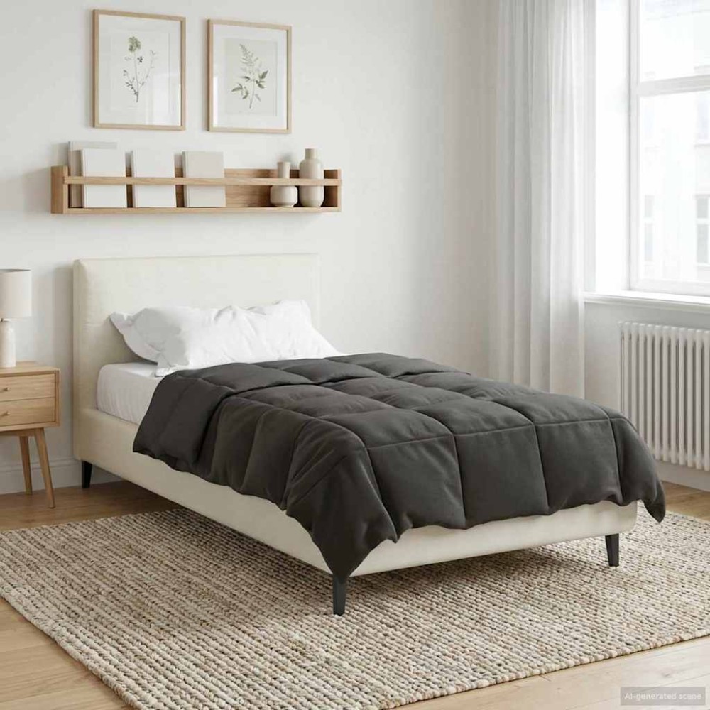 vidaXL Κουβέρτα ολόκληρου του χρόνου 140 x 220 cm 4 Εποχές Ανθρακί