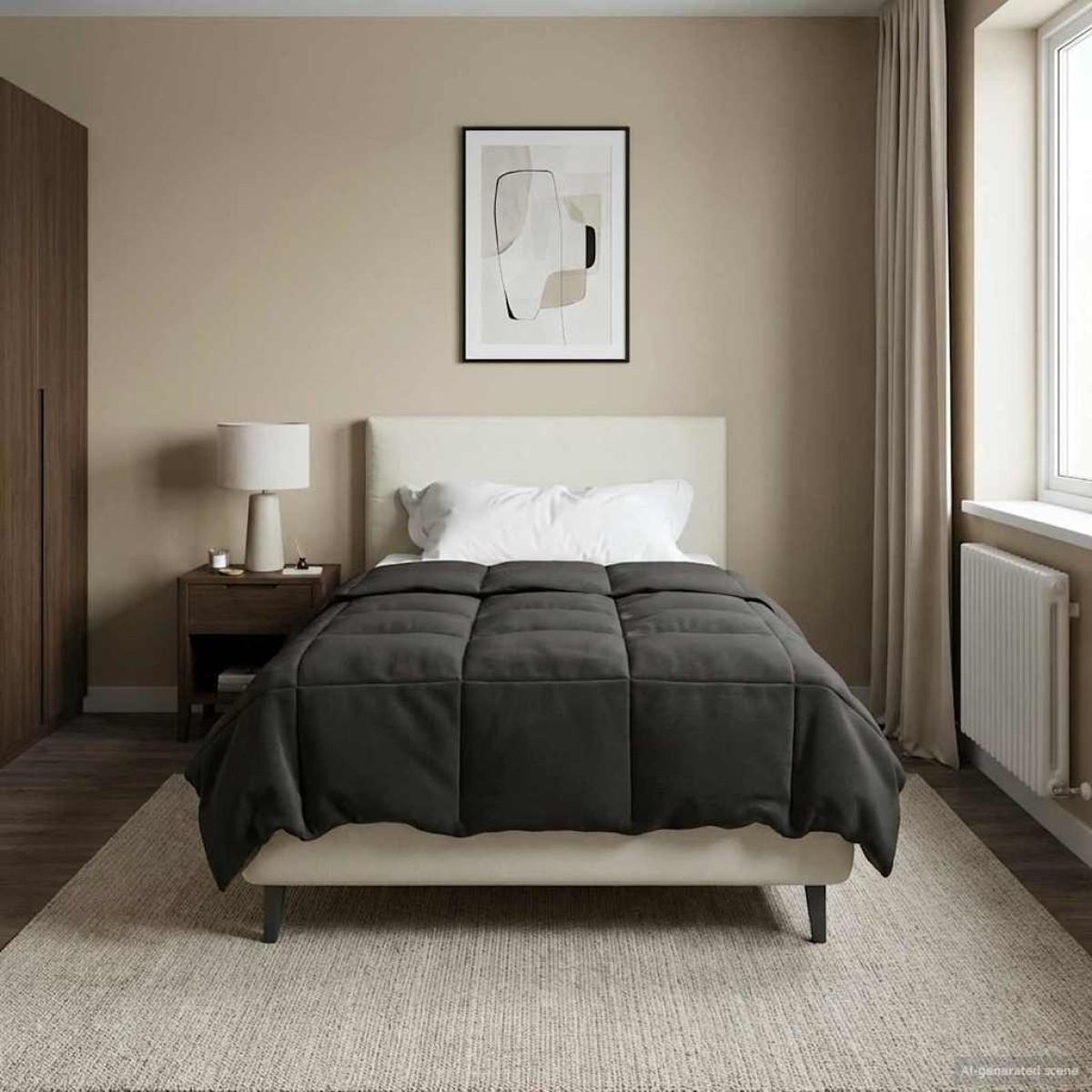 vidaXL Κουβέρτα ολόκληρου του χρόνου 140 x 220 cm 4 Εποχές Ανθρακί