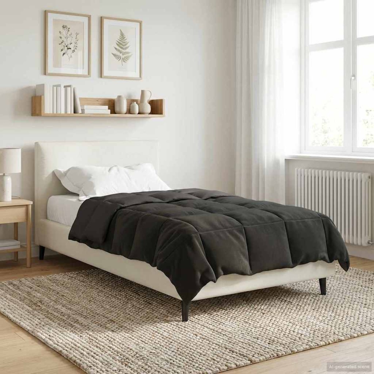 vidaXL Κουβέρτα ολόκληρου του χρόνου 155 x 220 cm 4 Εποχές Ανθρακί