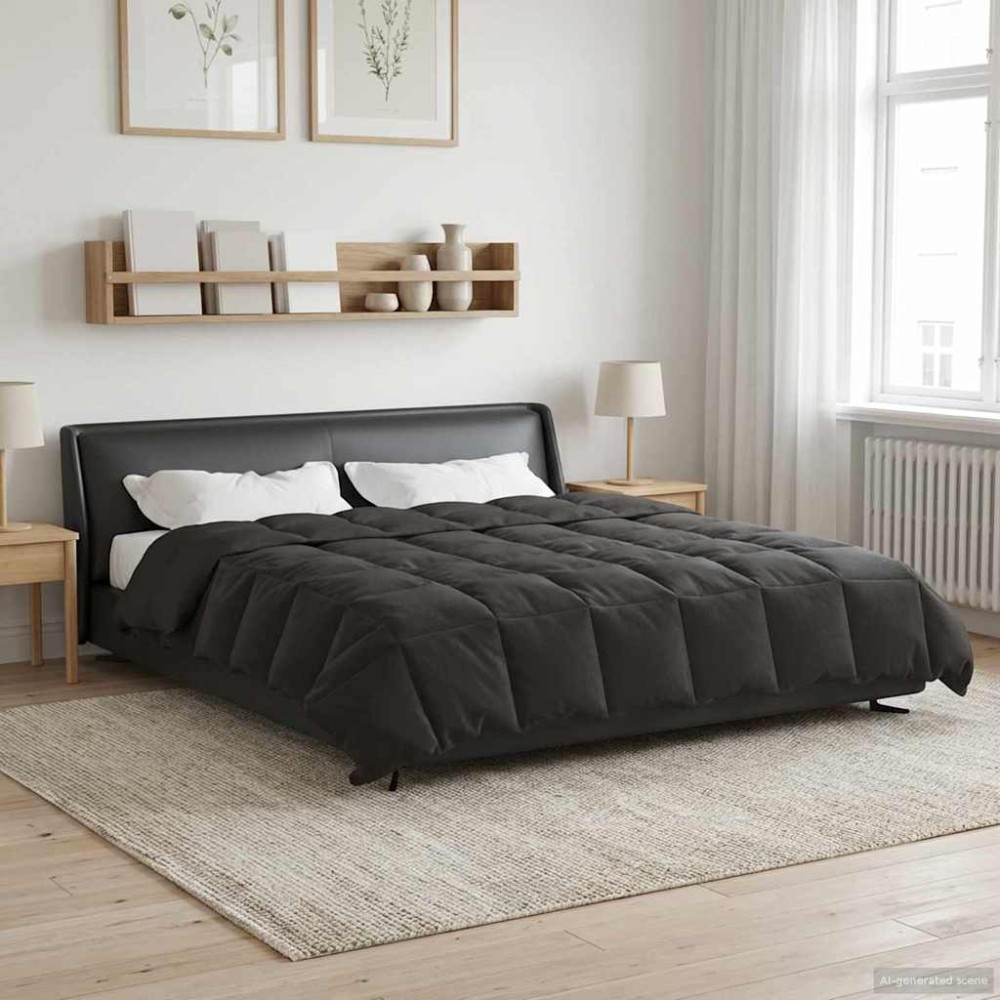 vidaXL Κουβέρτα ολόκληρου του χρόνου 200 x 220 cm 4 Εποχές Ανθρακί