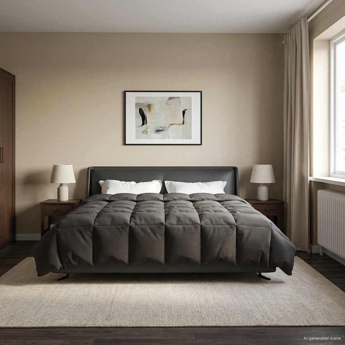 vidaXL Κουβέρτα ολόκληρου του χρόνου 200 x 220 cm 4 Εποχές Ανθρακί