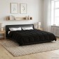 vidaXL Κουβέρτα ολόκληρου του χρόνου 200 x 240 cm 4 Εποχές Μαύρο