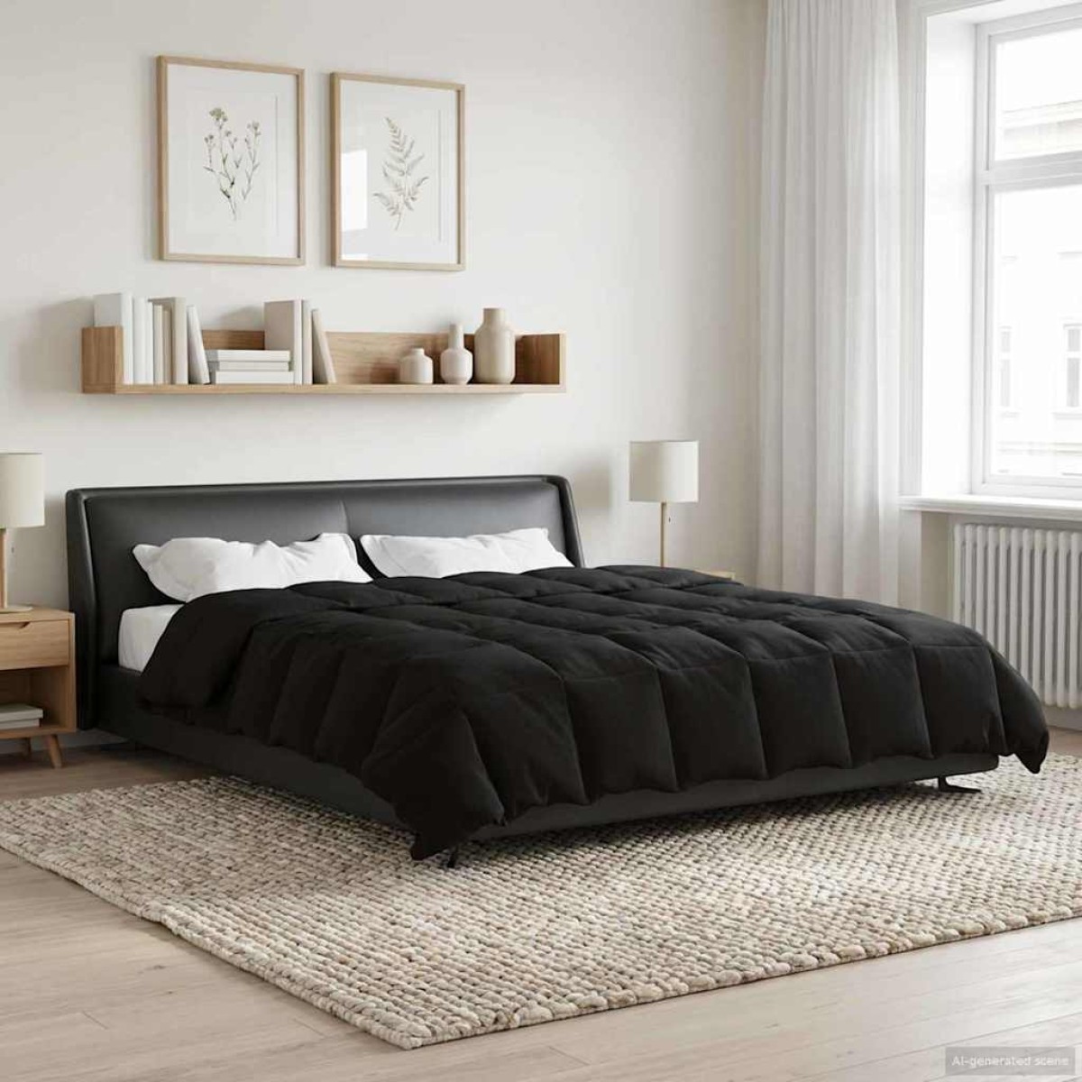 vidaXL Κουβέρτα ολόκληρου του χρόνου 260 x 220 εκ. 4 Εποχές Μαύρο