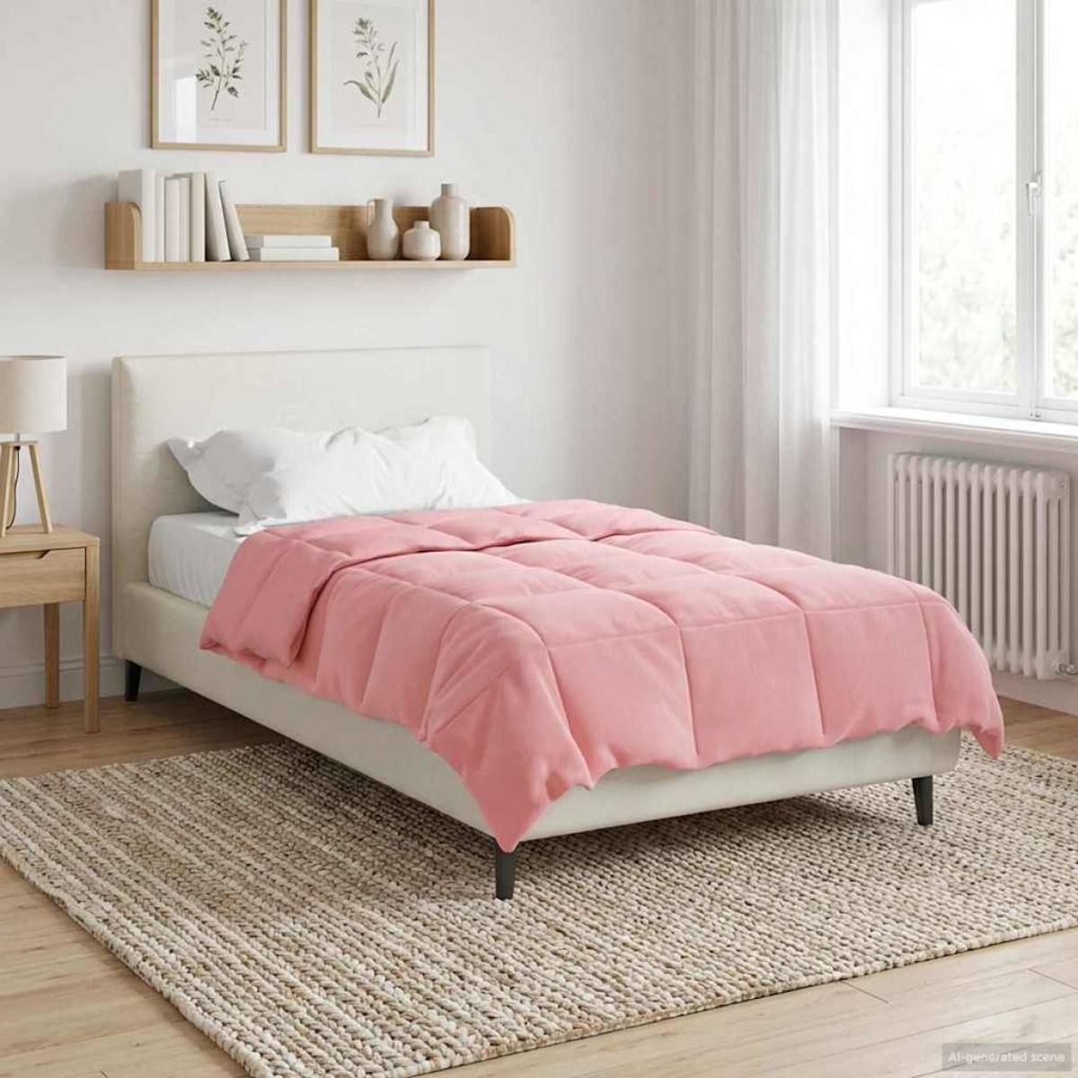 vidaXL Κουβέρτα ολόκληρου του χρόνου 140 x 200 cm 4 Εποχές Ροζ