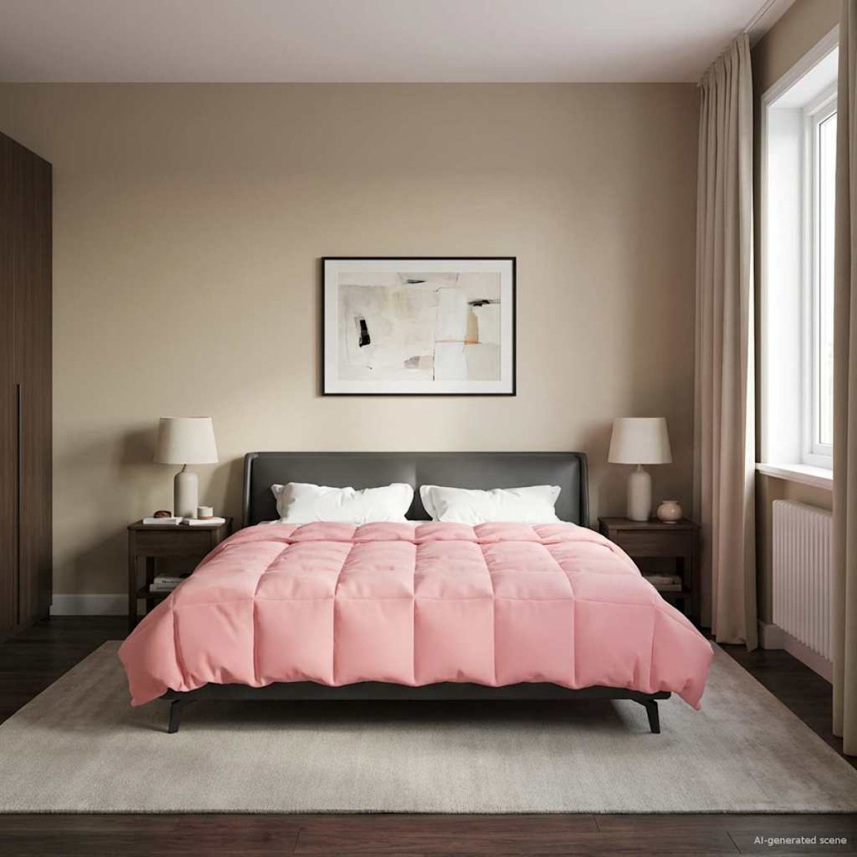 vidaXL Κουβέρτα ολόκληρου του χρόνου 200 x 240 cm 4 Εποχές Ροζ