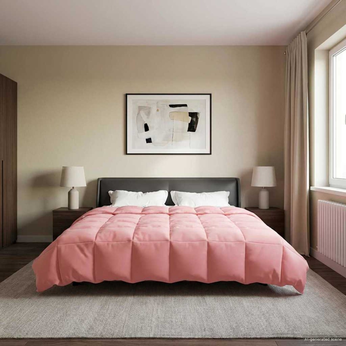 vidaXL Κουβέρτα ολόκληρου του χρόνου 200 x 220 cm 4 Εποχές Ροζ