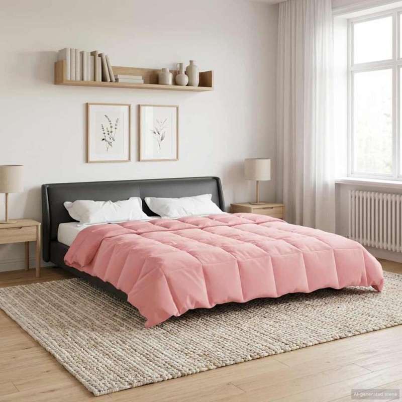 vidaXL Κουβέρτα ολόκληρου του χρόνου 200 x 220 cm 4 Εποχές Ροζ