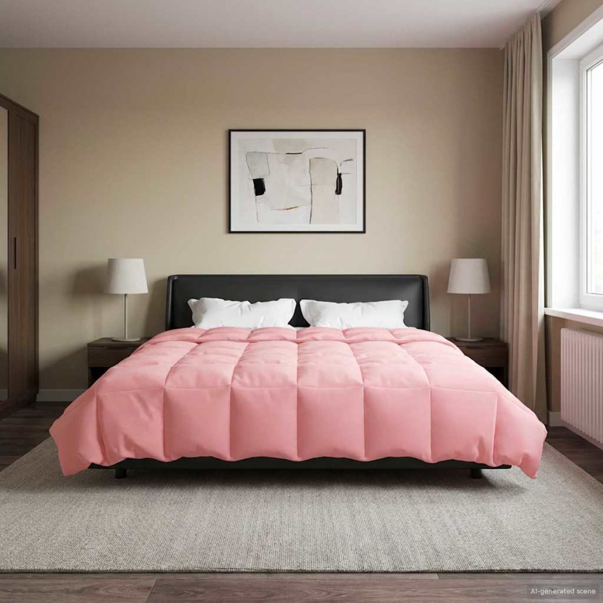 vidaXL Κουβέρτα ολόκληρου του χρόνου 220 x 260 cm 4 Εποχές Ροζ