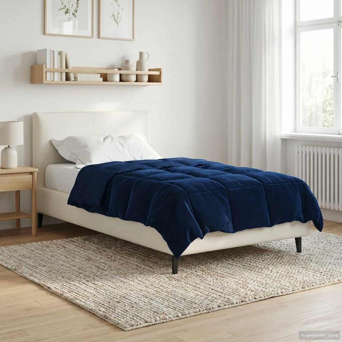 vidaXL Κουβέρτα ολόκληρου του χρόνου 155 x 220 cm 4 Εποχές Σκούρο Μπλε