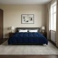 vidaXL Κουβέρτα ολόκληρου του χρόνου 200 x 220 cm 4 Εποχές Σκούρο Μπλε