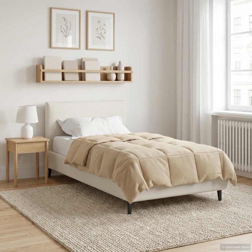 vidaXL Κουβέρτα ολόκληρου του χρόνου 135 x 200 cm 4 Εποχές Κρεμ