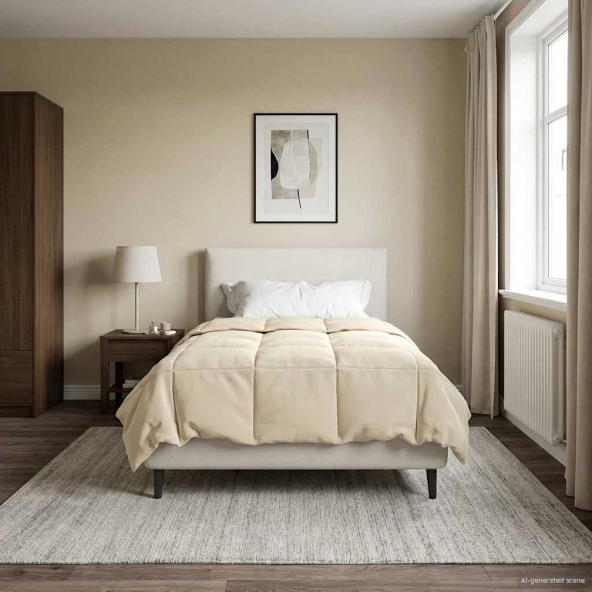 vidaXL Κουβέρτα ολόκληρου του χρόνου 135 x 200 cm 4 Εποχές Κρεμ