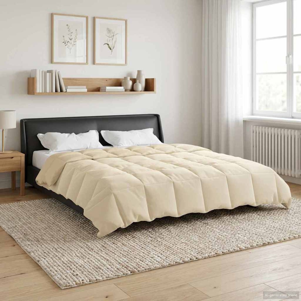 vidaXL Κουβέρτα ολόκληρου του χρόνου 200 x 200 cm 4 Εποχές Κρεμ