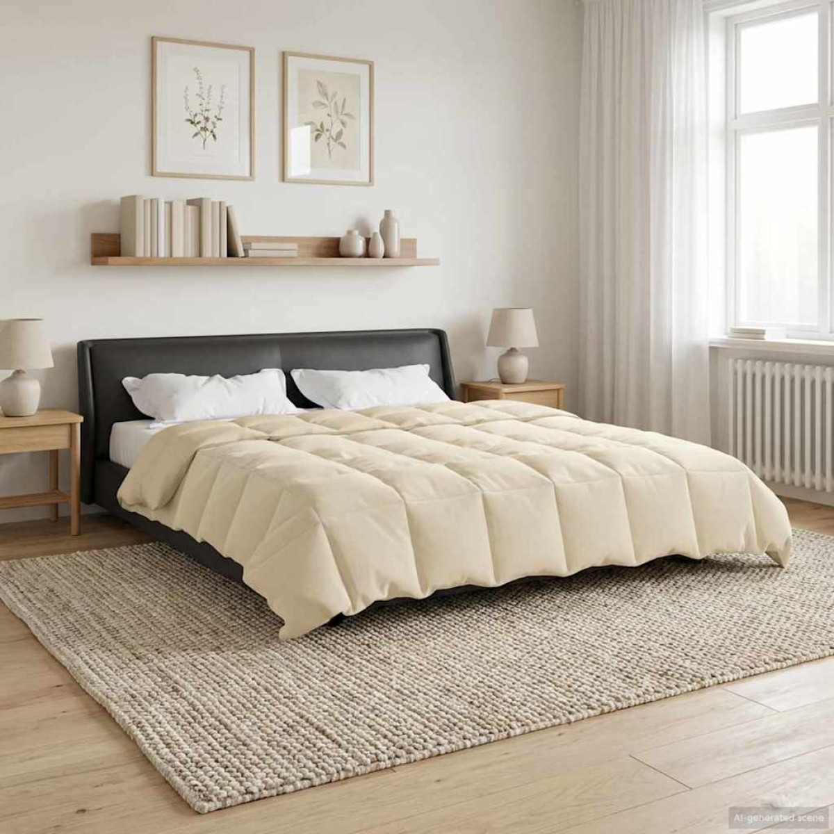 vidaXL Κουβέρτα ολόκληρου του χρόνου 200 x 240 cm 4 Εποχές Κρεμ