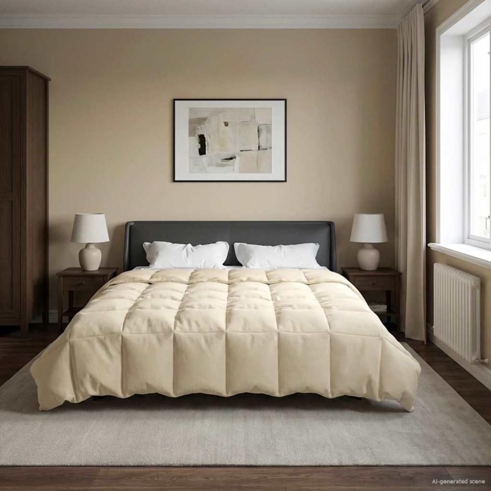 vidaXL Κουβέρτα ολόκληρου του χρόνου 200 x 220 cm 4 Εποχές Κρεμ