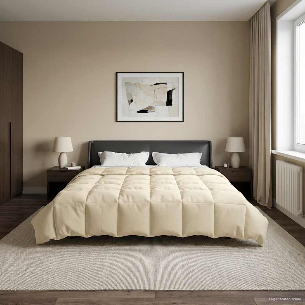 vidaXL Κουβέρτα ολόκληρου του χρόνου 220 x 240 cm 4 Εποχές Κρεμ