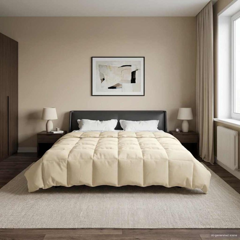 vidaXL Κουβέρτα ολόκληρου του χρόνου 220 x 240 cm 4 Εποχές Κρεμ