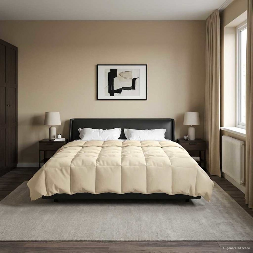 vidaXL Κουβέρτα ολόκληρου του χρόνου 220 x 260 cm 4 Εποχές Κρεμ