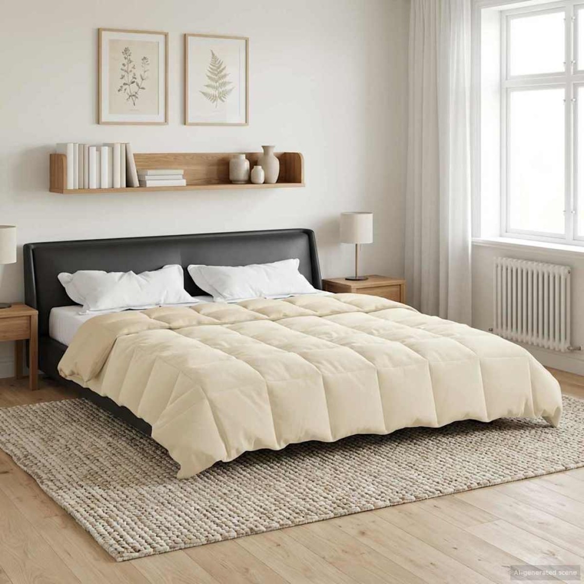 vidaXL Κουβέρτα ολόκληρου του χρόνου 220 x 260 cm 4 Εποχές Κρεμ
