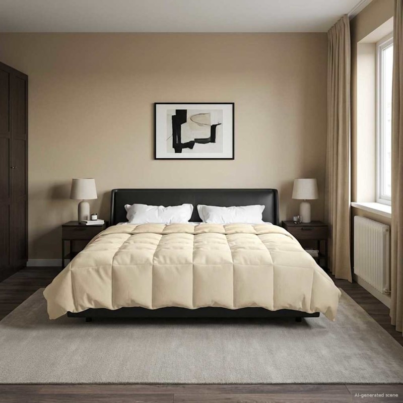vidaXL Κουβέρτα ολόκληρου του χρόνου 220 x 260 cm 4 Εποχές Κρεμ