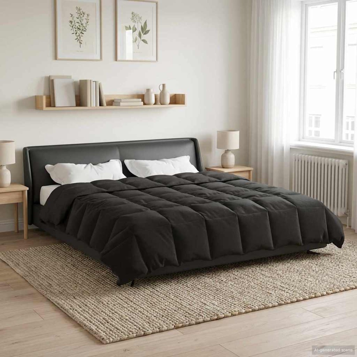 vidaXL Χειμερινό Παπλωματοθήκη 240 x 260 εκ. Χειμώνας Ανθρακί