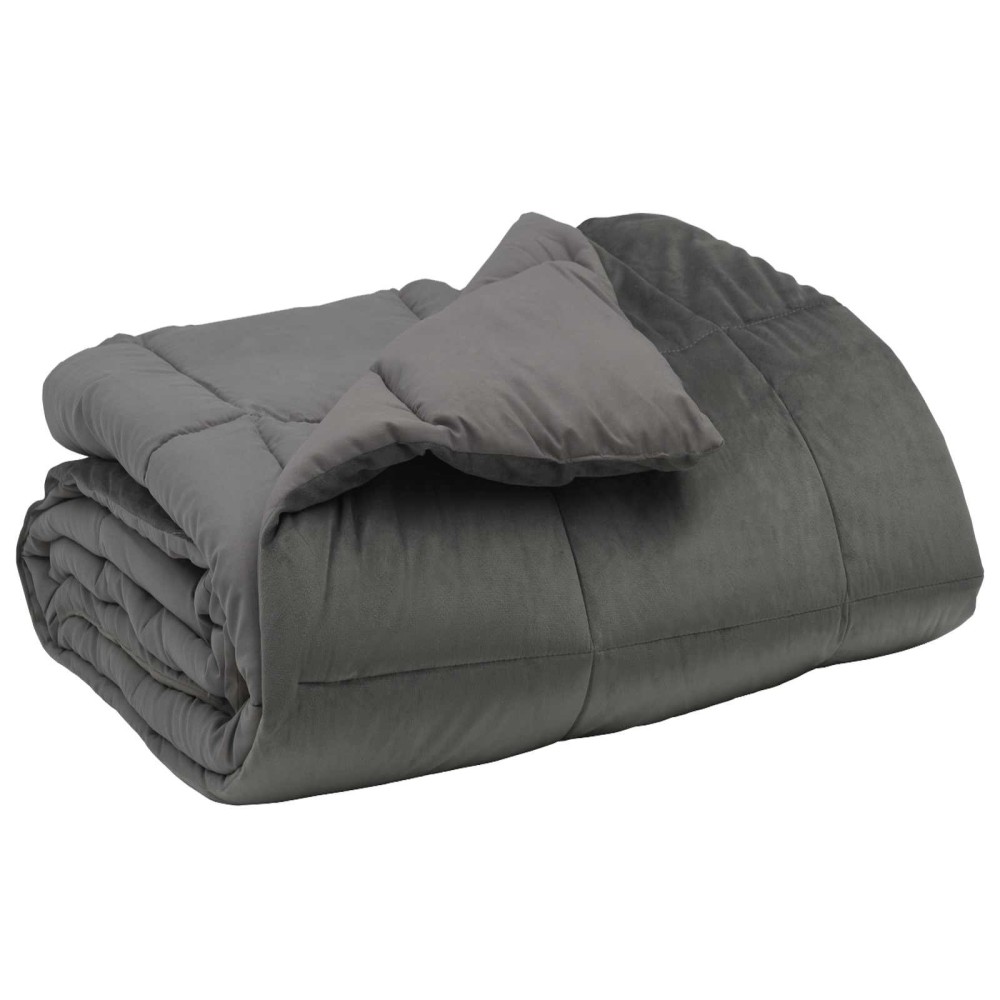 vidaXL Χειμερινό Παπλωματοθήκη 135 x 200 cm Χειμώνας Ανοιχτό γκρι