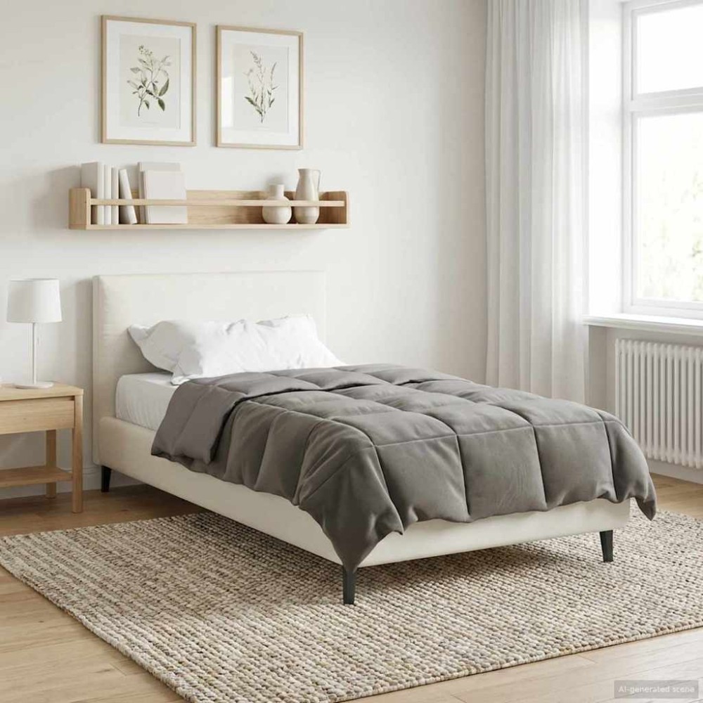 vidaXL Χειμερινό Παπλωματοθήκη 135 x 200 cm Χειμώνας Ανοιχτό γκρι