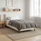 vidaXL Χειμερινό Παπλωματοθήκη 155 x 220 cm Χειμώνας Ανοιχτό γκρι