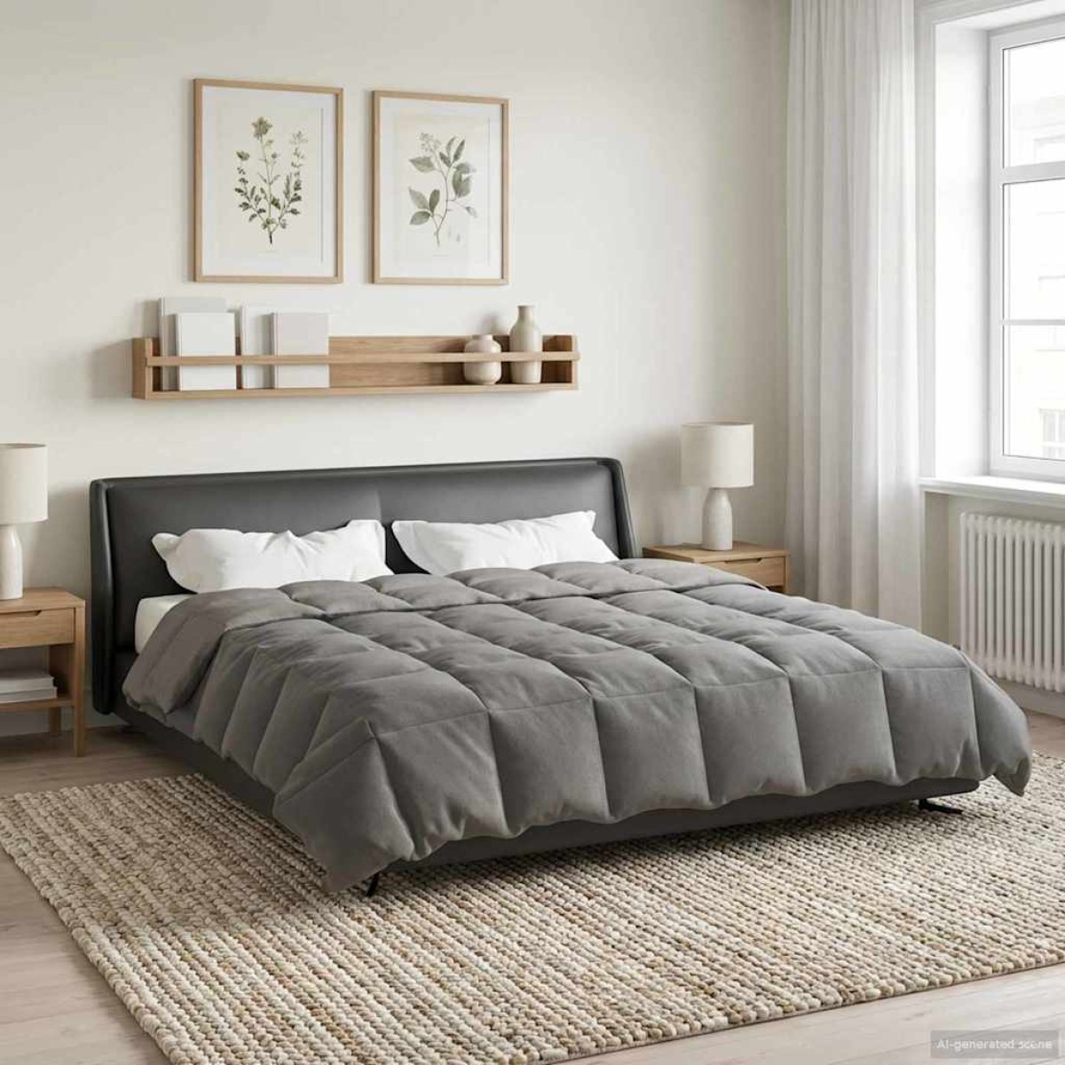 vidaXL Χειμερινό Παπλωματοθήκη 200 x 220 cm Χειμώνας Ανοιχτό γκρι