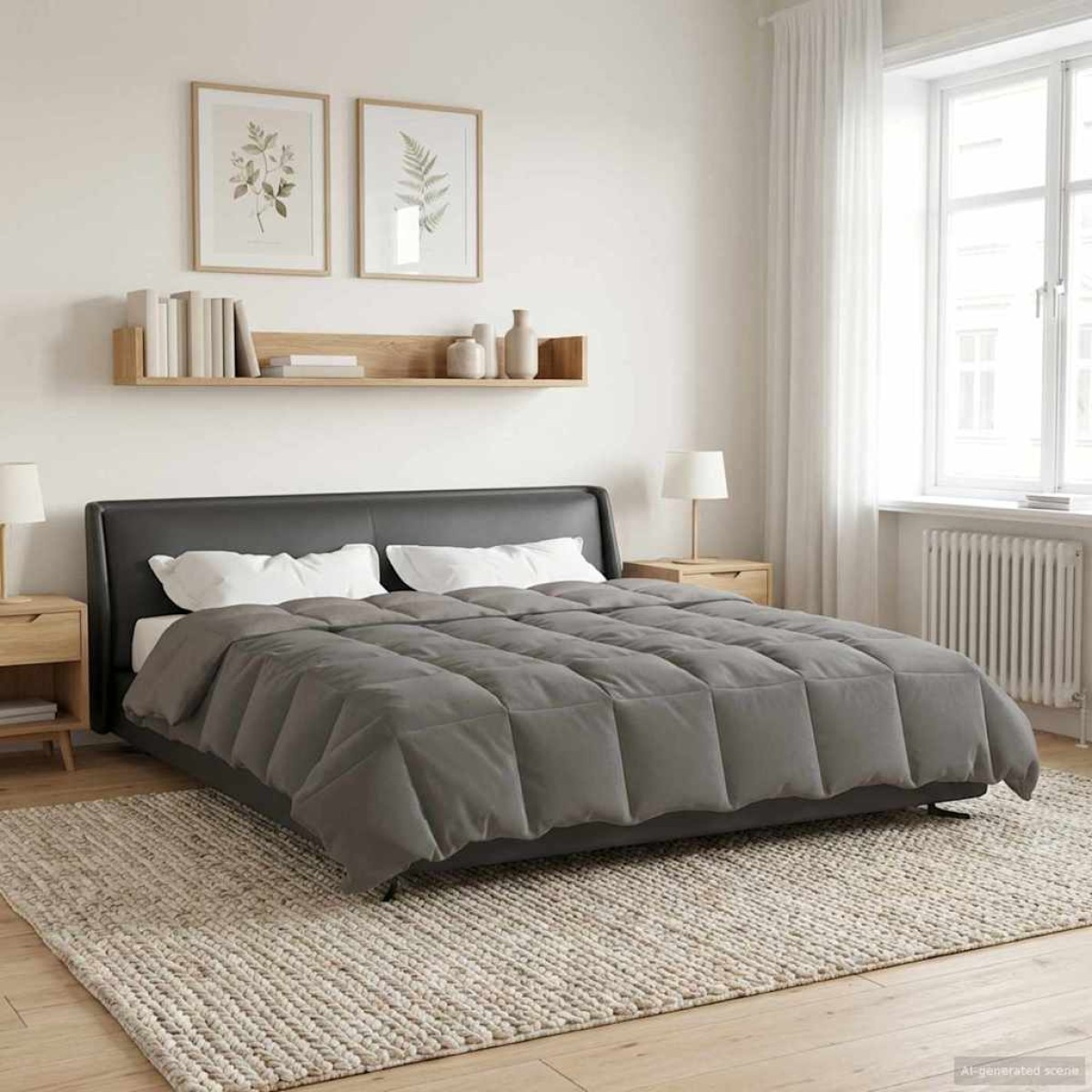 vidaXL Χειμερινό Παπλωματοθήκη 240 x 260 εκ. Χειμώνας Ανοιχτό γκρι
