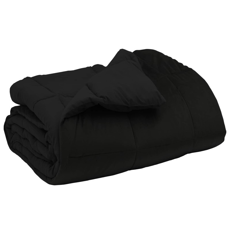 vidaXL Χειμερινό Παπλωματοθήκη 135 x 200 cm Χειμώνας Μαύρο Αναπνεύσιμο