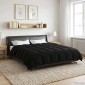 vidaXL Χειμερινό Παπλωματοθήκη 200 x 220 cm Χειμώνας Μαύρο Αναπνεύσιμο