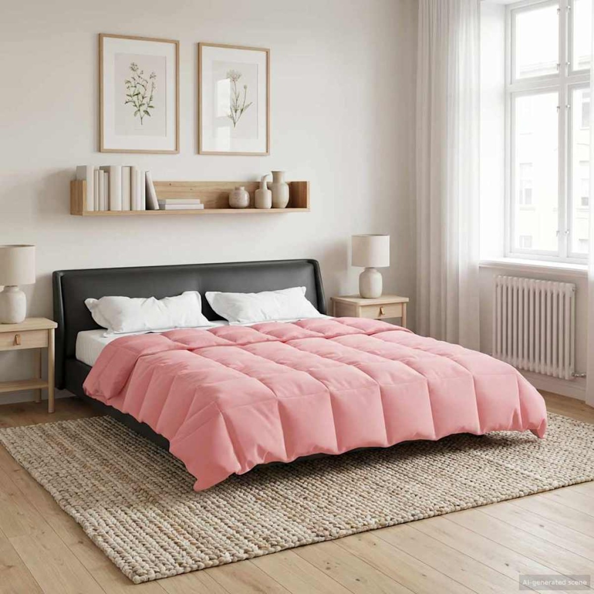 vidaXL Χειμερινό Παπλωματοθήκη 200 x 240 cm Χειμώνας Ροζ Αναπνεύσιμο