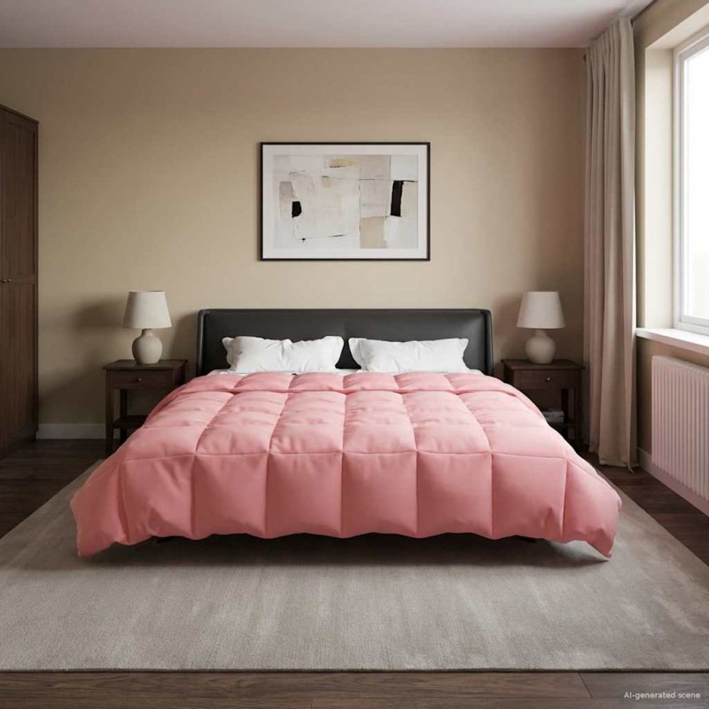 vidaXL Χειμερινό Παπλωματοθήκη 200 x 240 cm Χειμώνας Ροζ Αναπνεύσιμο