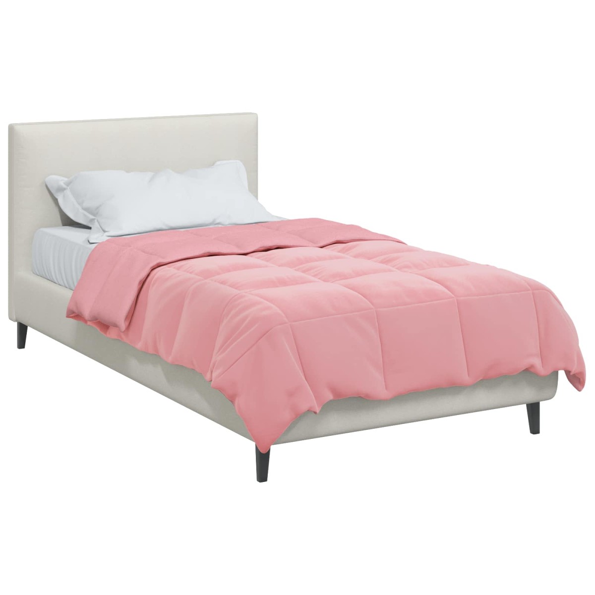 vidaXL Χειμερινό Παπλωματοθήκη 155 x 220 cm Χειμώνας Ροζ Αναπνεύσιμο