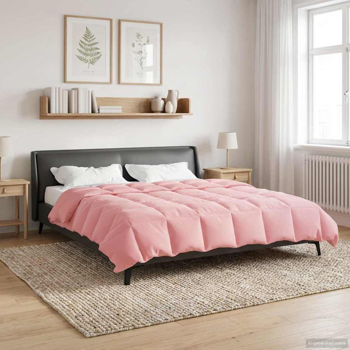 vidaXL Χειμερινό Παπλωματοθήκη 200 x 220 cm Χειμώνας Ροζ Αναπνεύσιμο