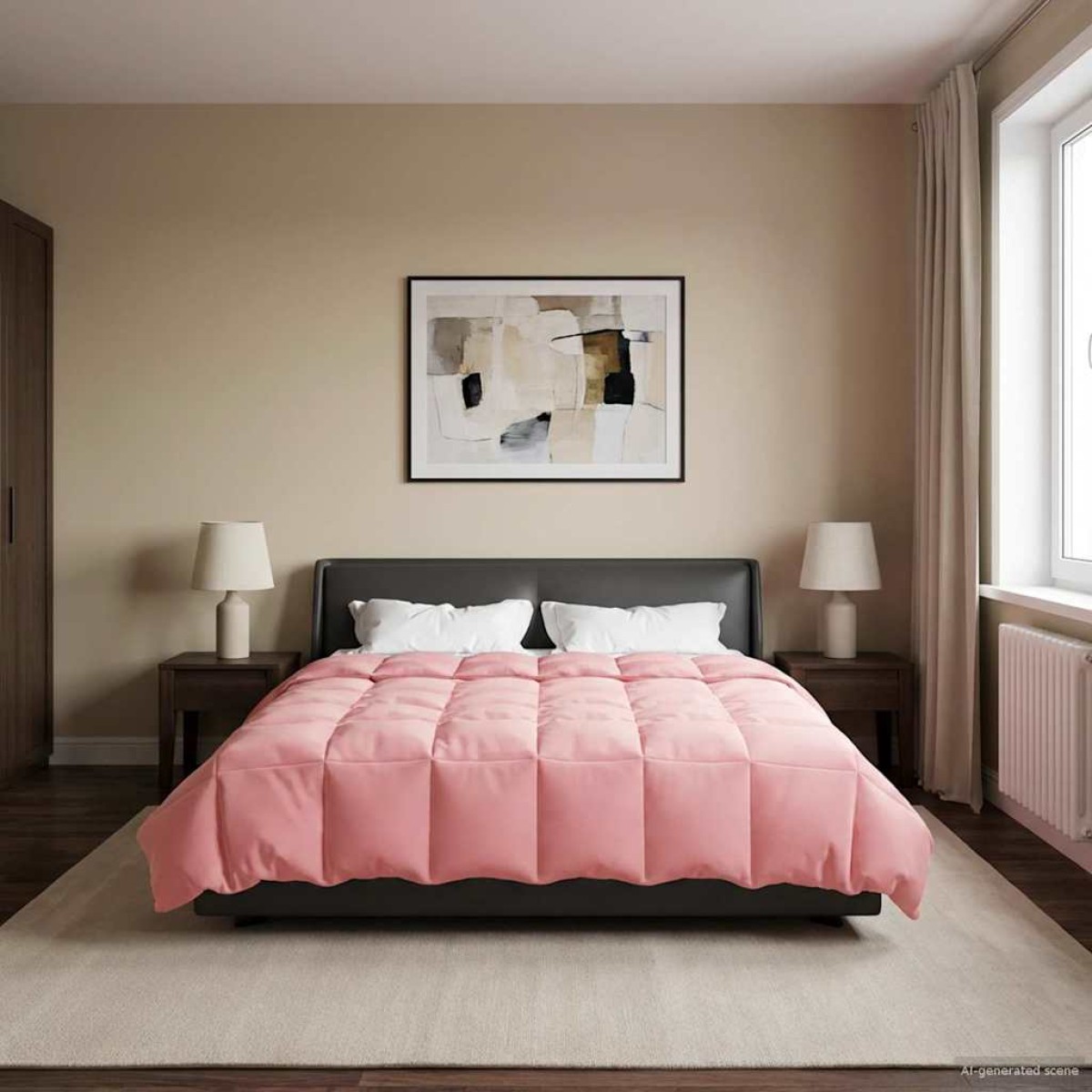 vidaXL Χειμερινό Παπλωματοθήκη 220 x 240 cm Χειμώνας Ροζ Αναπνεύσιμο