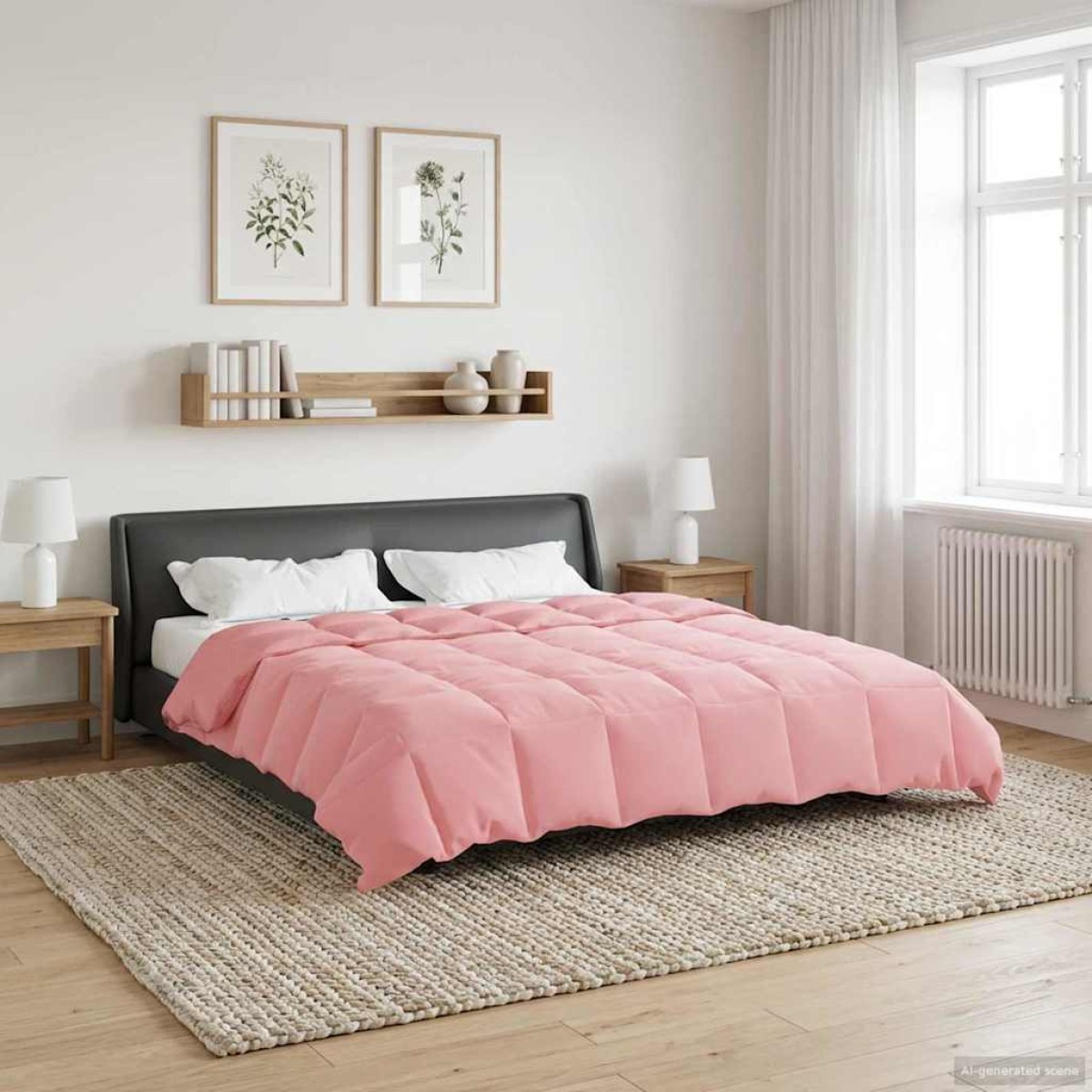 vidaXL Χειμερινό Παπλωματοθήκη 240 x 260 εκ. Χειμώνας Ροζ Αναπνεύσιμο