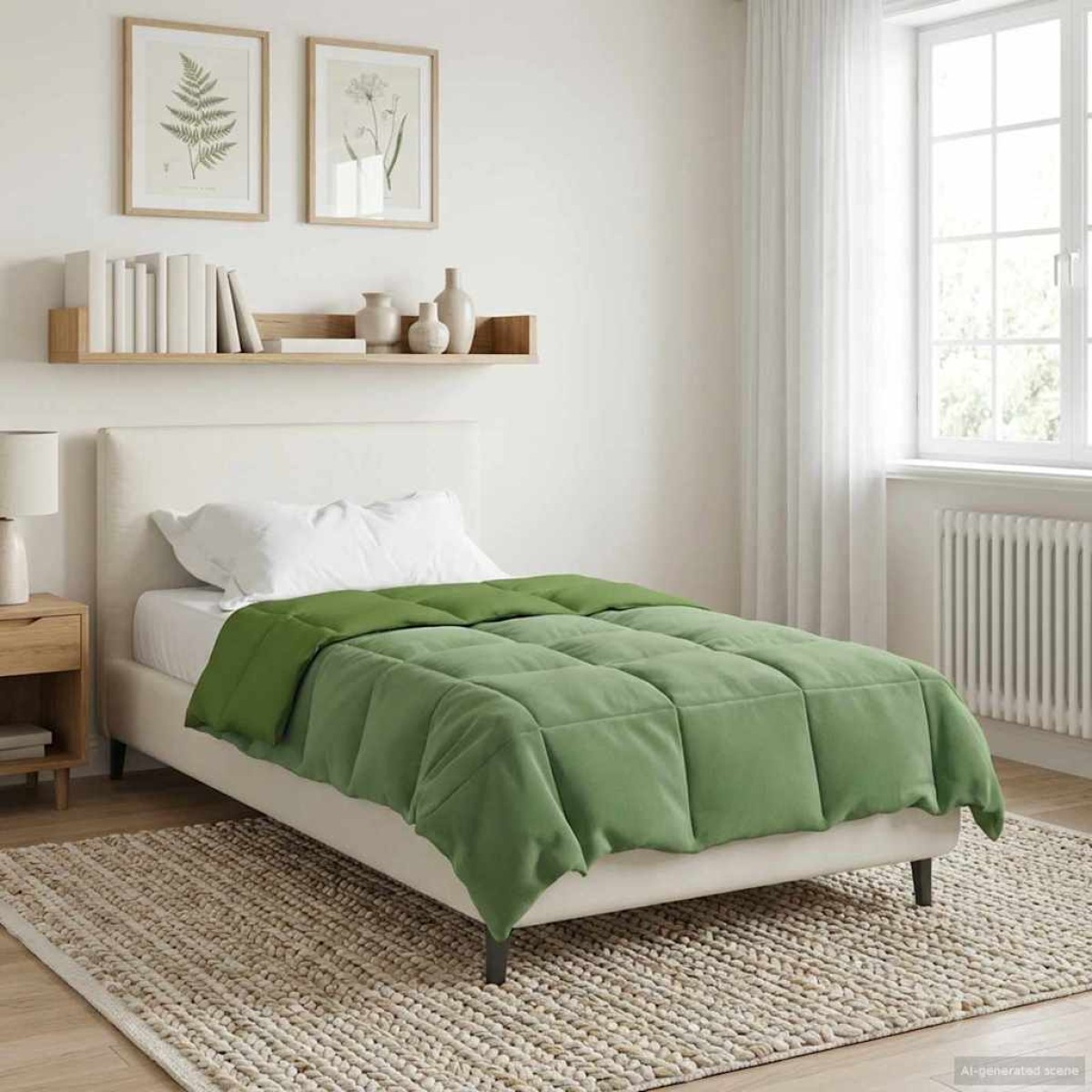vidaXL Χειμερινό Παπλωματοθήκη 140 x 200 cm Χειμώνας Πράσινο