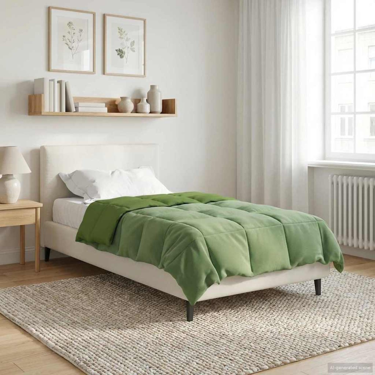 vidaXL Χειμερινό Παπλωματοθήκη 155 x 200 εκ. Χειμώνας Πράσινο
