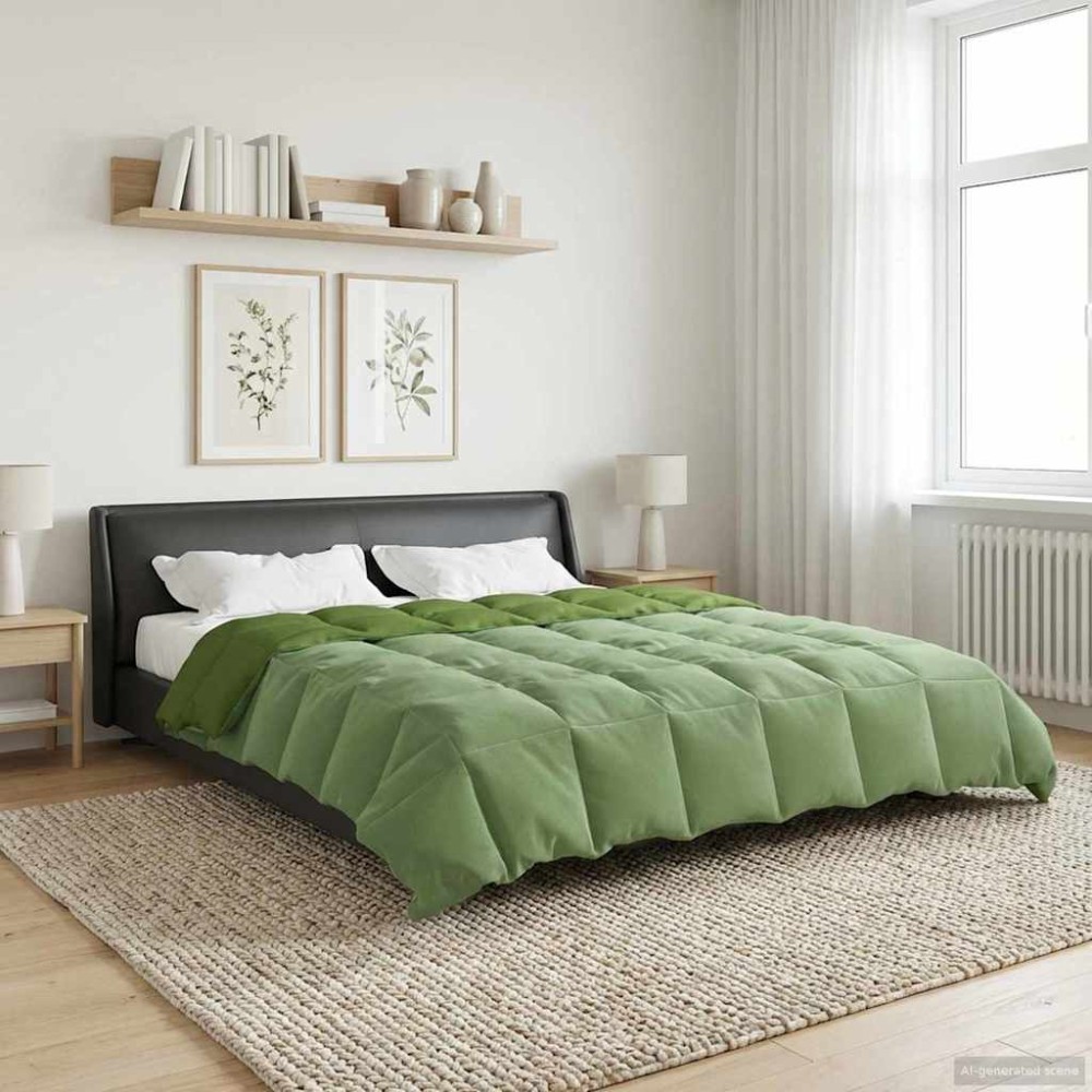 vidaXL Χειμερινό Παπλωματοθήκη 200 x 200 cm Χειμώνας Πράσινο