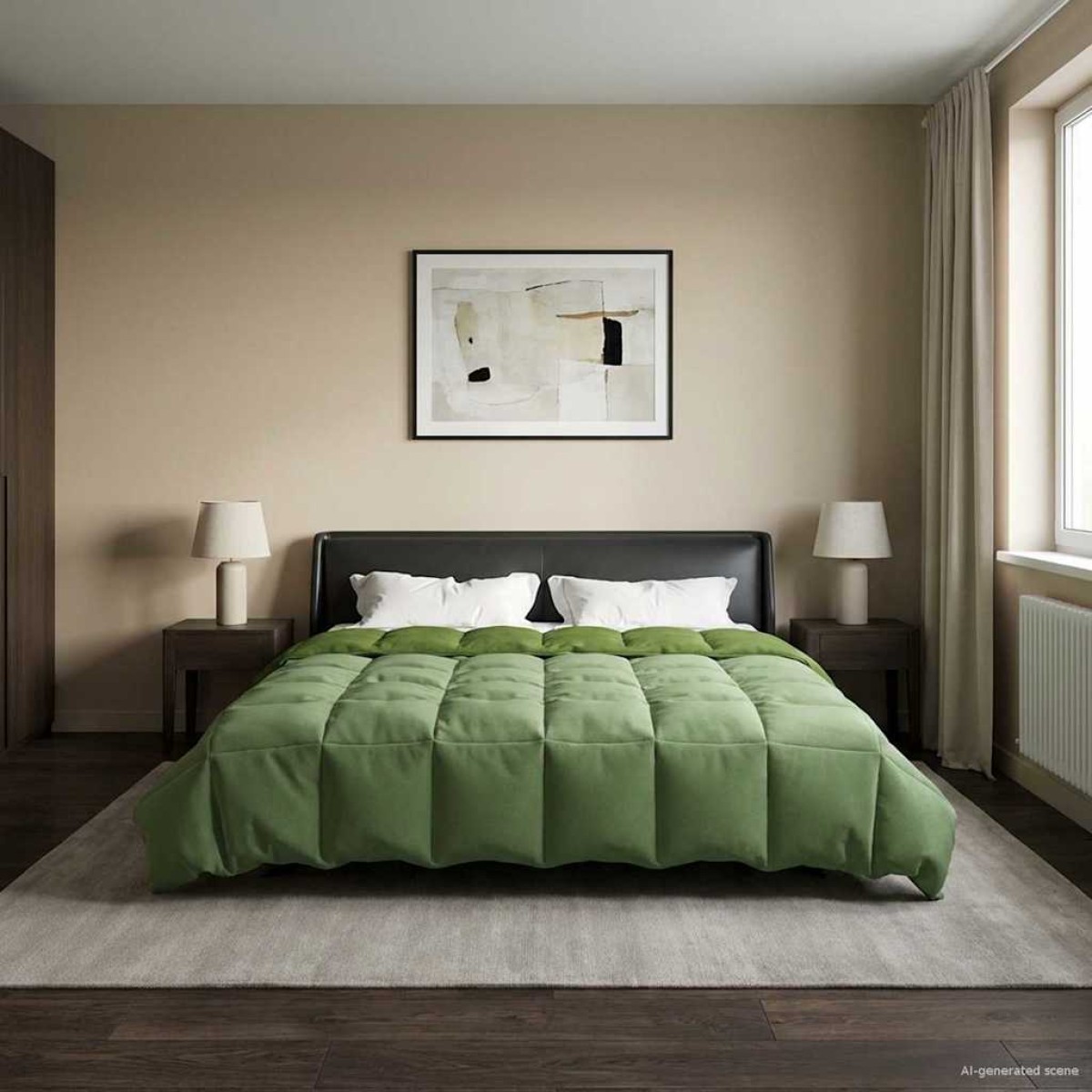 vidaXL Χειμερινό Παπλωματοθήκη 200 x 200 cm Χειμώνας Πράσινο