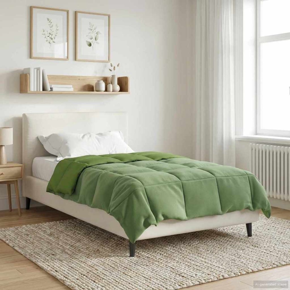 vidaXL Χειμερινό Παπλωματοθήκη 135 x 200 cm Χειμώνας Πράσινο
