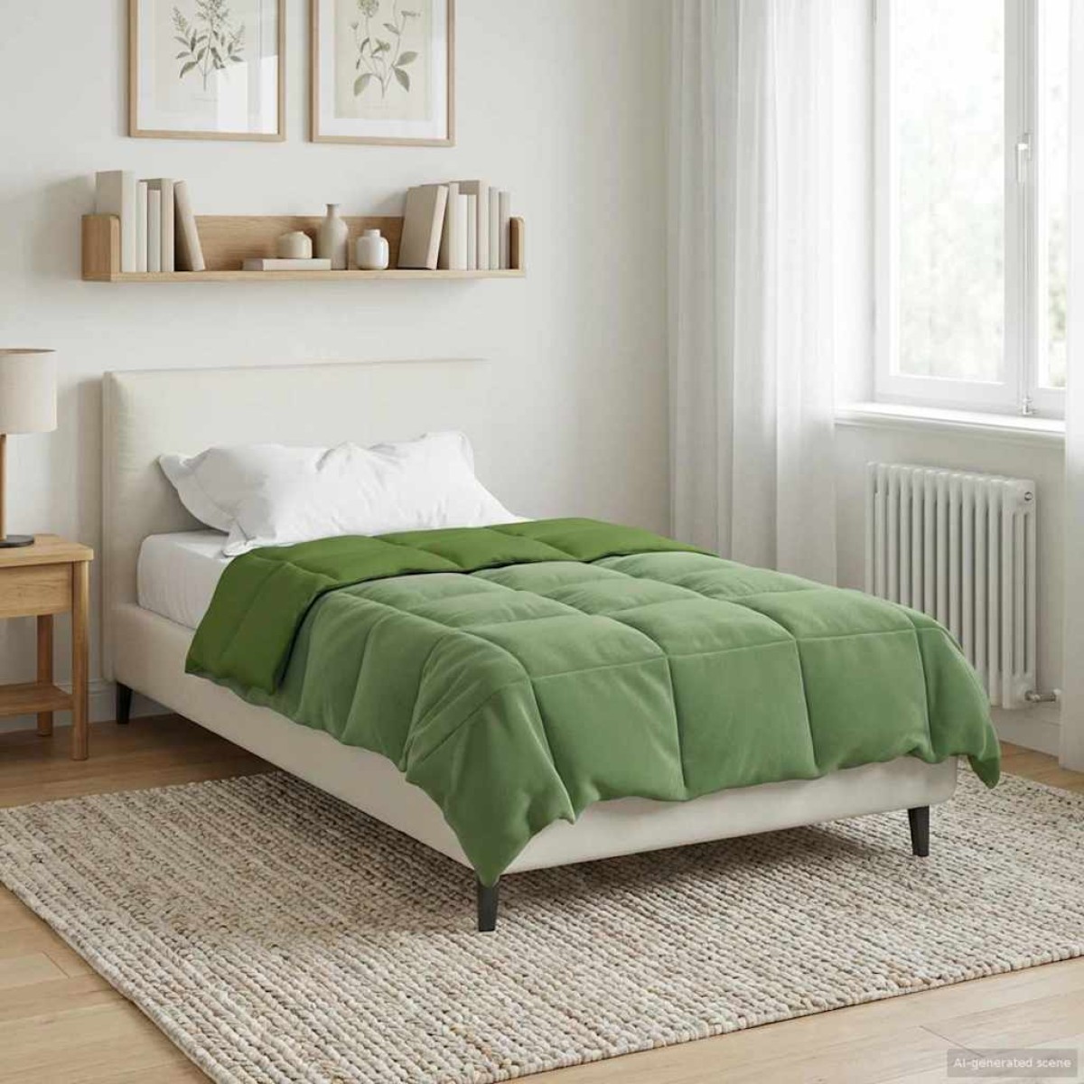 vidaXL Χειμερινό Παπλωματοθήκη 140 x 220 cm Χειμώνας Πράσινο