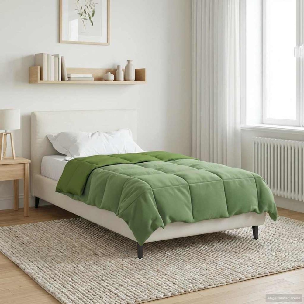 vidaXL Χειμερινό Παπλωματοθήκη 155 x 220 cm Χειμώνας Πράσινο
