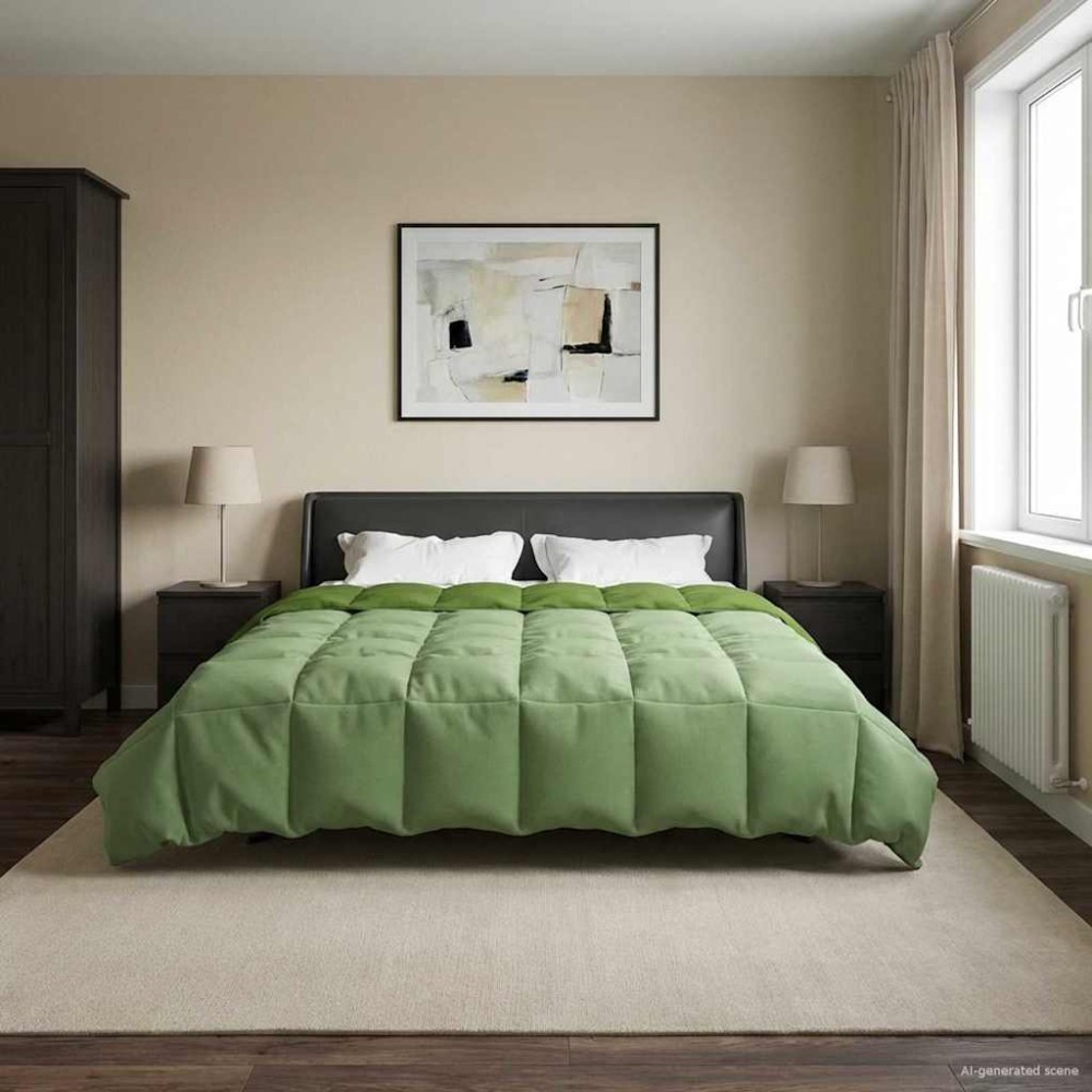 vidaXL Χειμερινό Παπλωματοθήκη 200 x 220 cm Χειμώνας Πράσινο