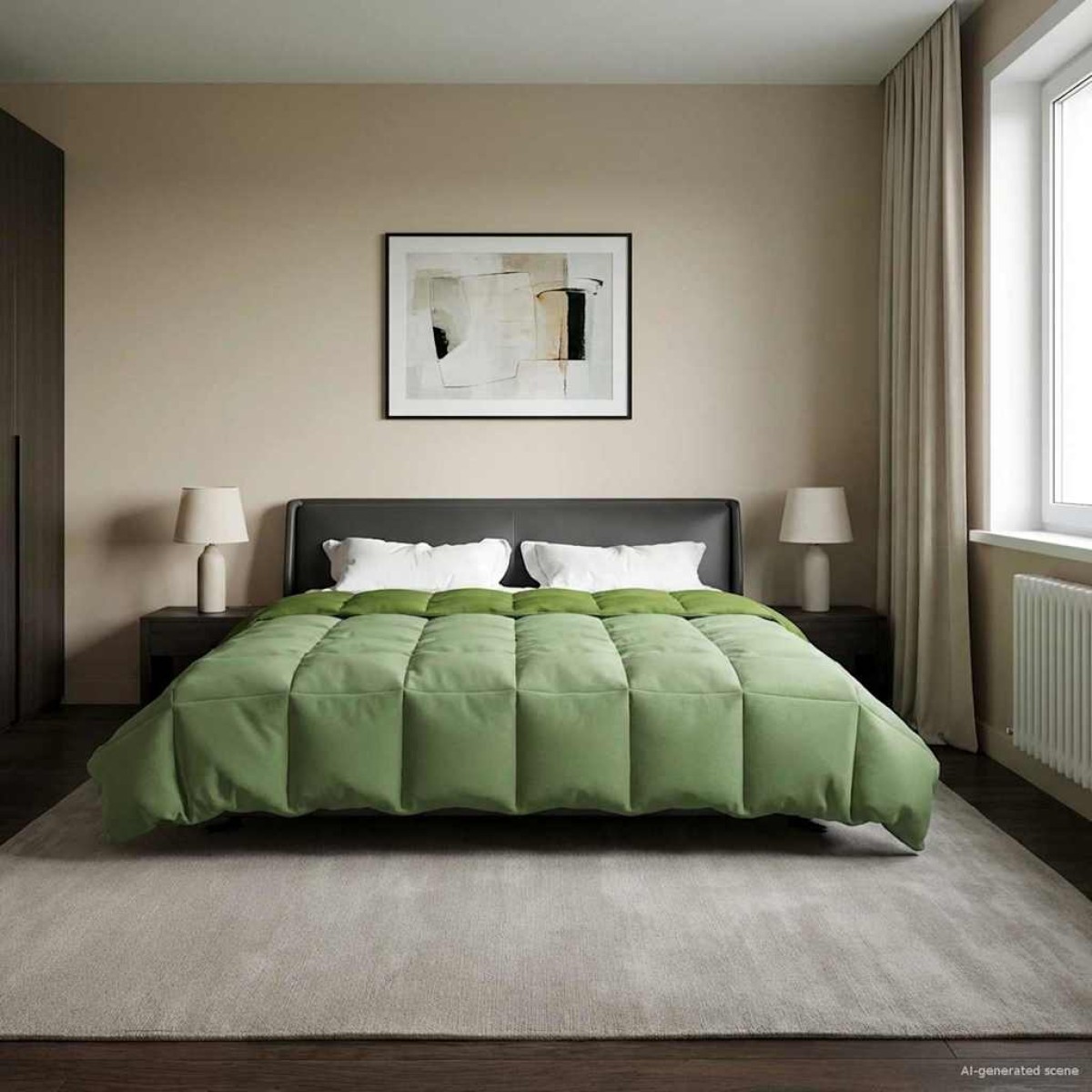 vidaXL Χειμερινό Παπλωματοθήκη 220 x 260 cm Χειμώνας Πράσινο
