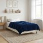 vidaXL Χειμερινό Παπλωματοθήκη 140 x 200 cm Χειμώνας Σκούρο Μπλε