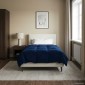 vidaXL Χειμερινό Παπλωματοθήκη 140 x 200 cm Χειμώνας Σκούρο Μπλε