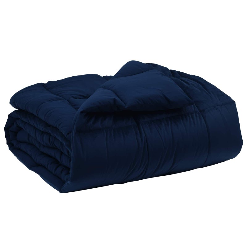 vidaXL Χειμερινό Παπλωματοθήκη 200 x 200 cm Χειμώνας Σκούρο Μπλε